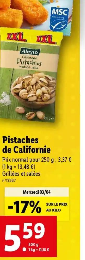 Pistachios de Californie