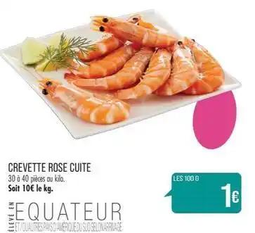 Crevettes rose cuite