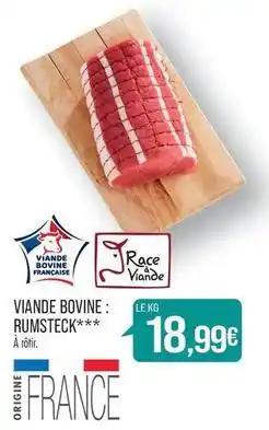 Viande bovine : rumsteck