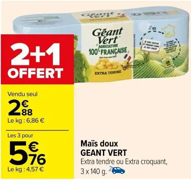 Maïs doux GEANT VERT