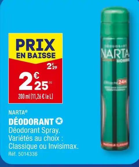 NARTA DÉODORANT