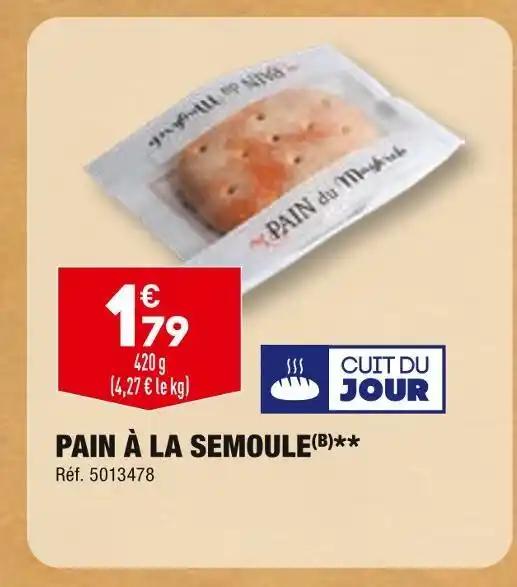 PAIN À LA SEMOULE