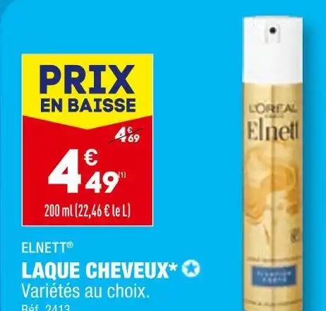 ELNETT LAQUE CHEVEUX