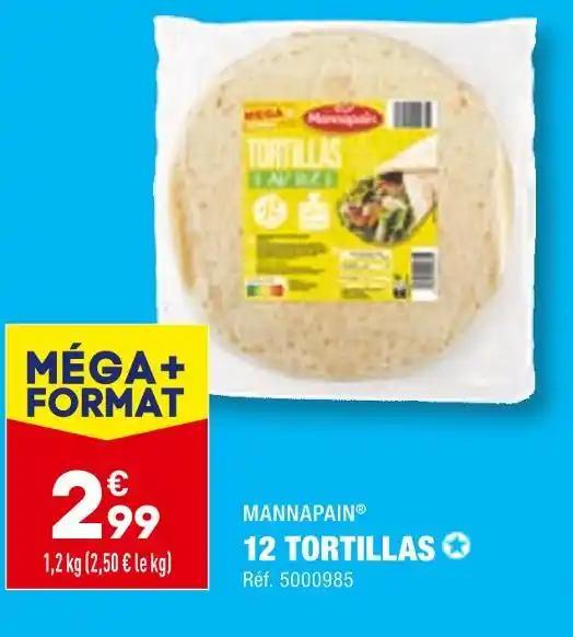 MANNAPAIN 12 TORTILLAS