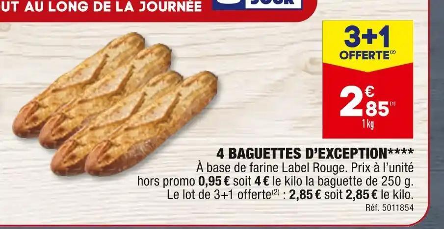 4 BAGUETTES D’EXCEPTION