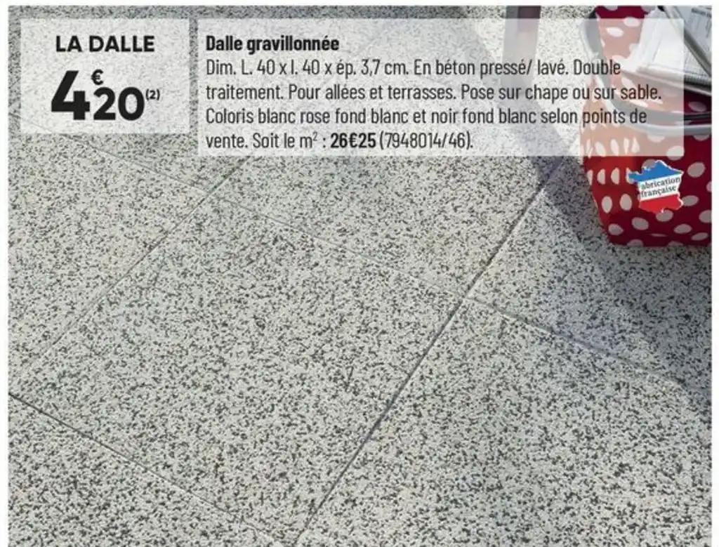 Dalle gravillonnée