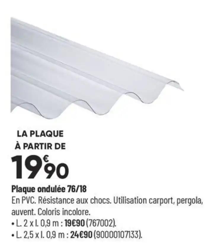 Plaque ondulée 76/18