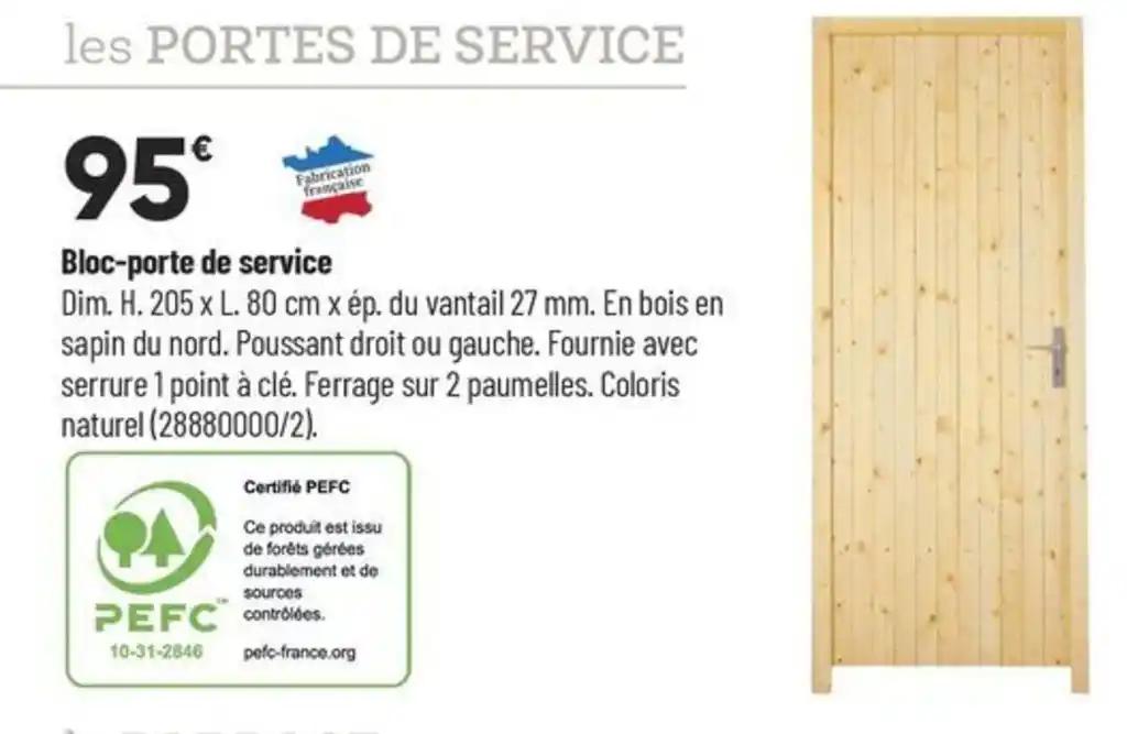 Bloc-porte de service