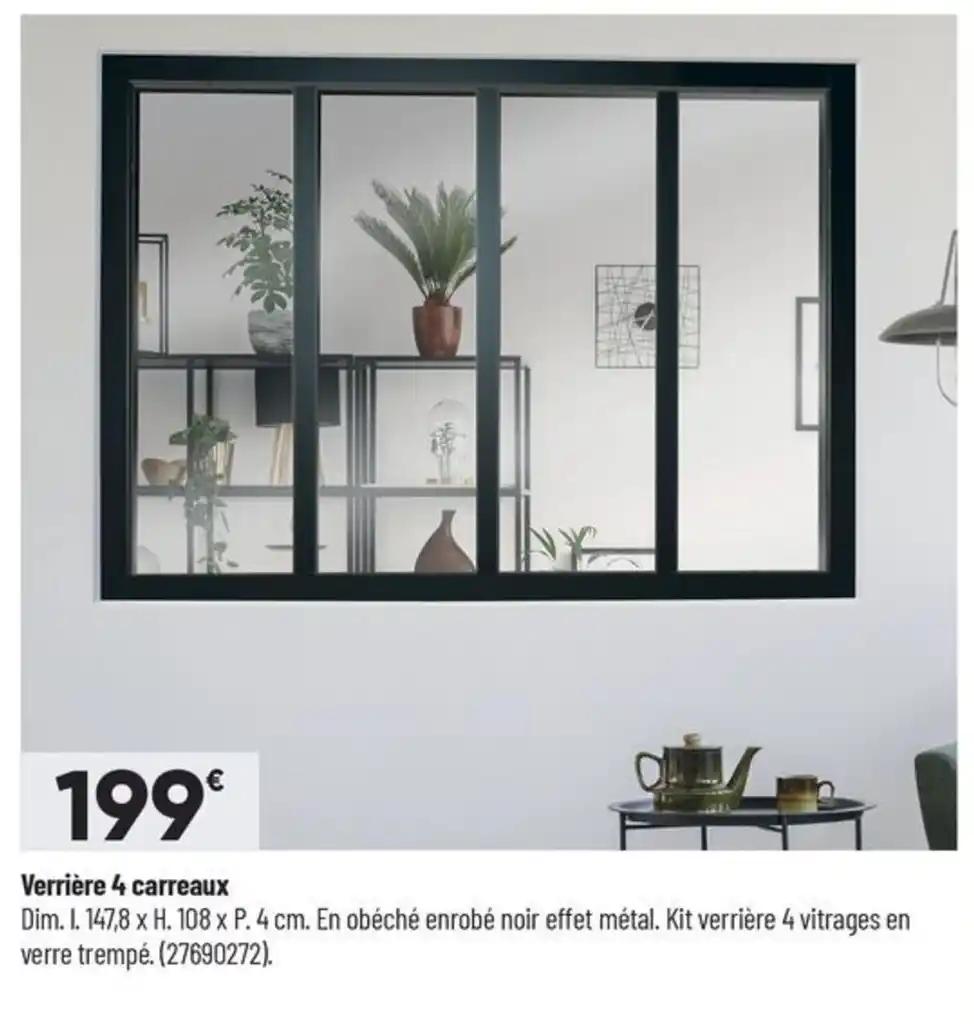 Verrière 4 carreaux