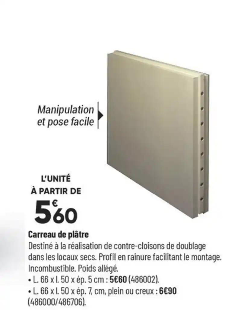 Carreau de plâtre
