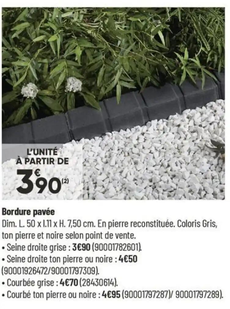 Bordure pavée