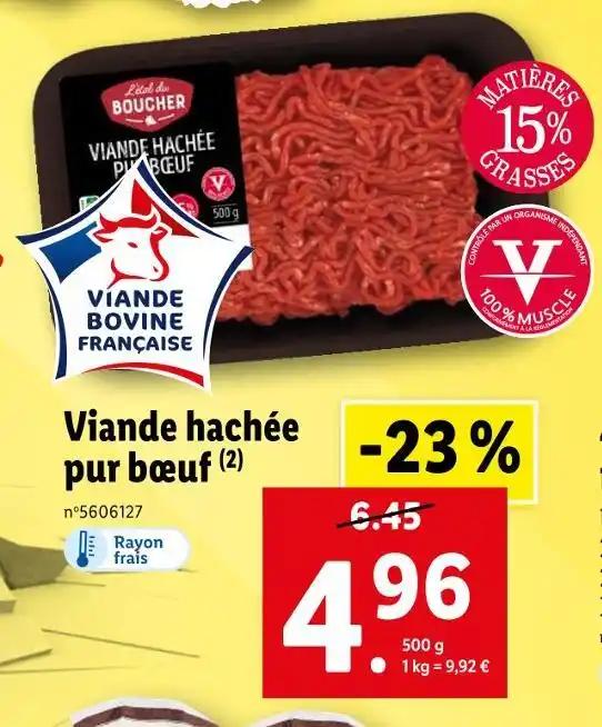 Viande hachée pur bœuf