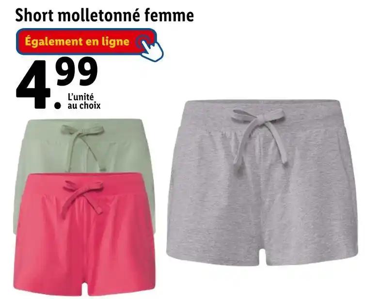 Short molletonné femme