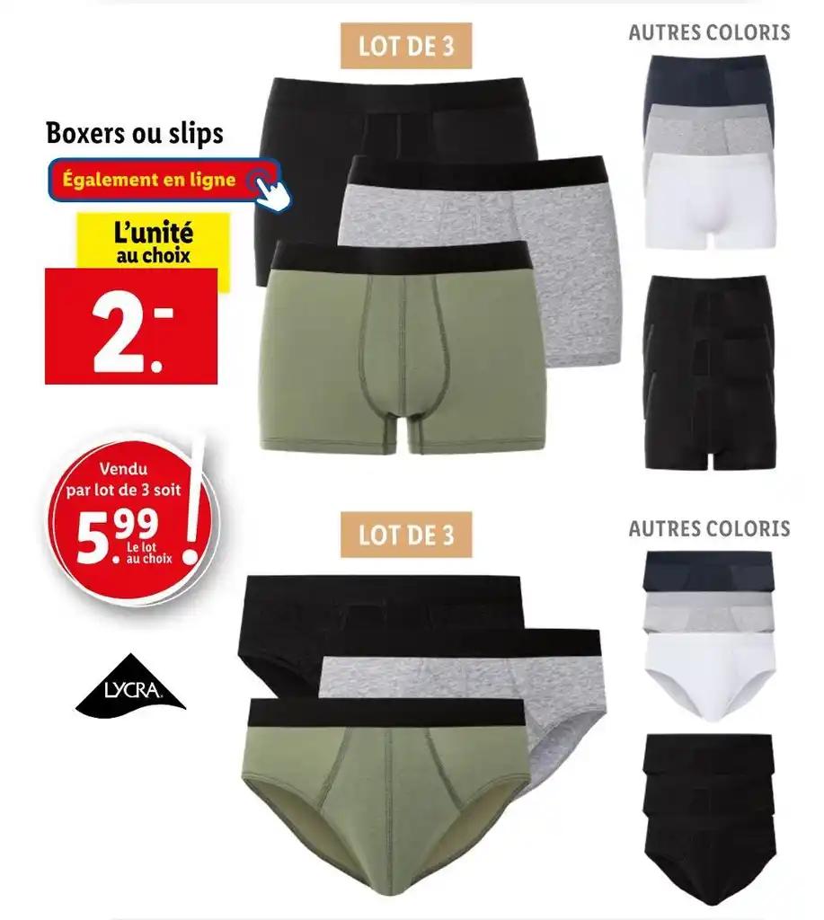 LYCRA Boxers ou slips