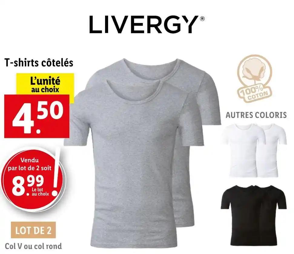 T-shirts côtelés