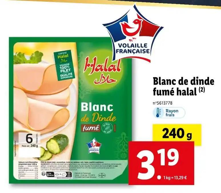 Blanc de dinde fumé halal