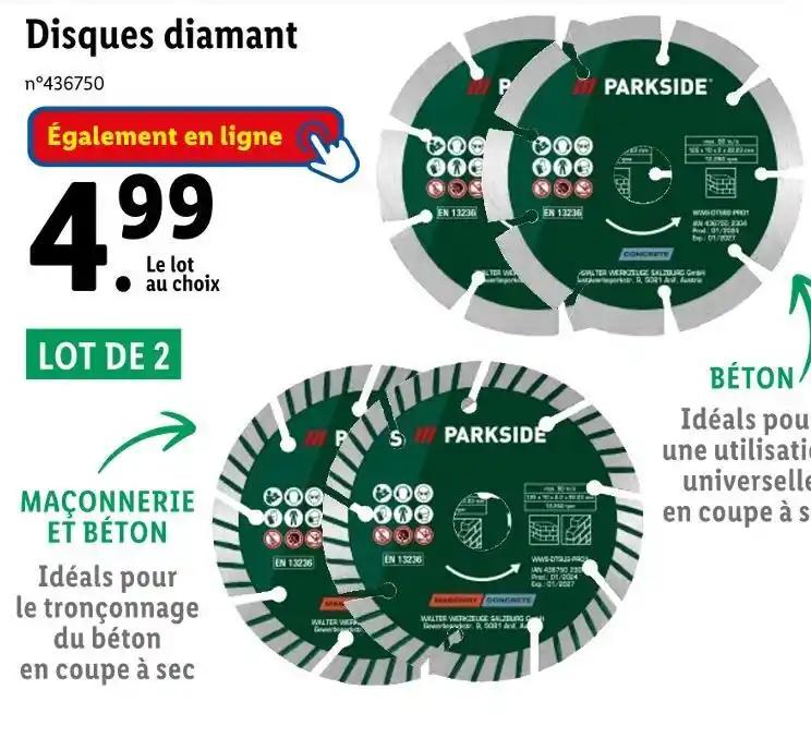 PARKSIDE Disques diamant