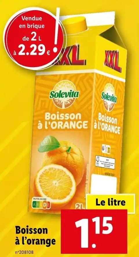 Solevita Boisson à l’orange