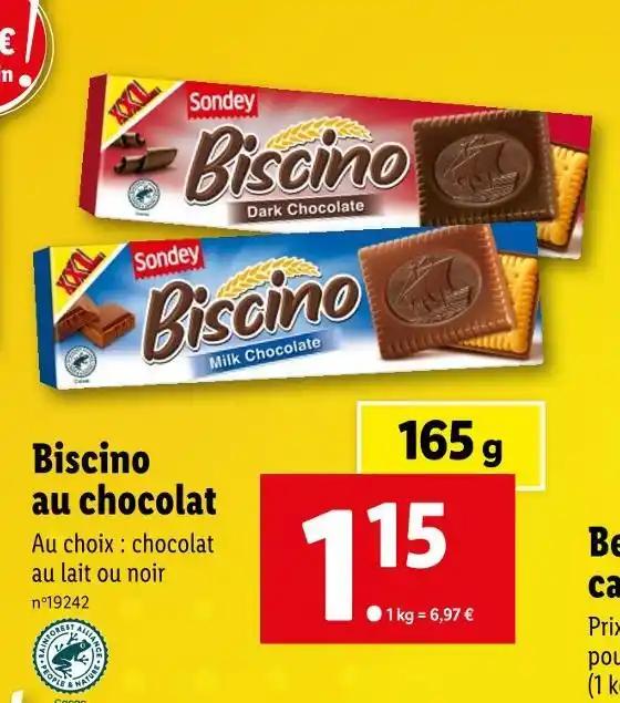 Sondey Biscino au chocolat