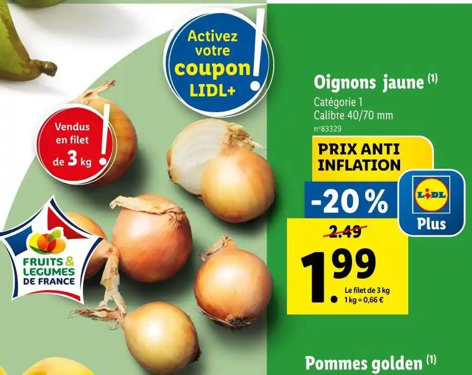 Oignons jaune