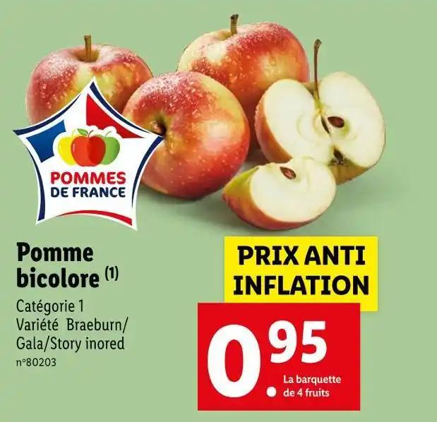 Pomme bicolore