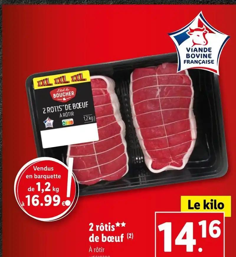 2 rôtis de bœuf