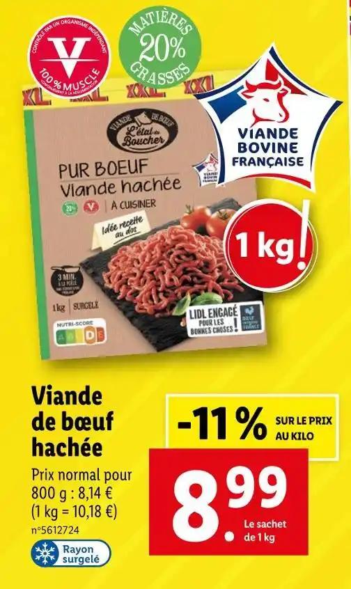Viande de bœuf hachée