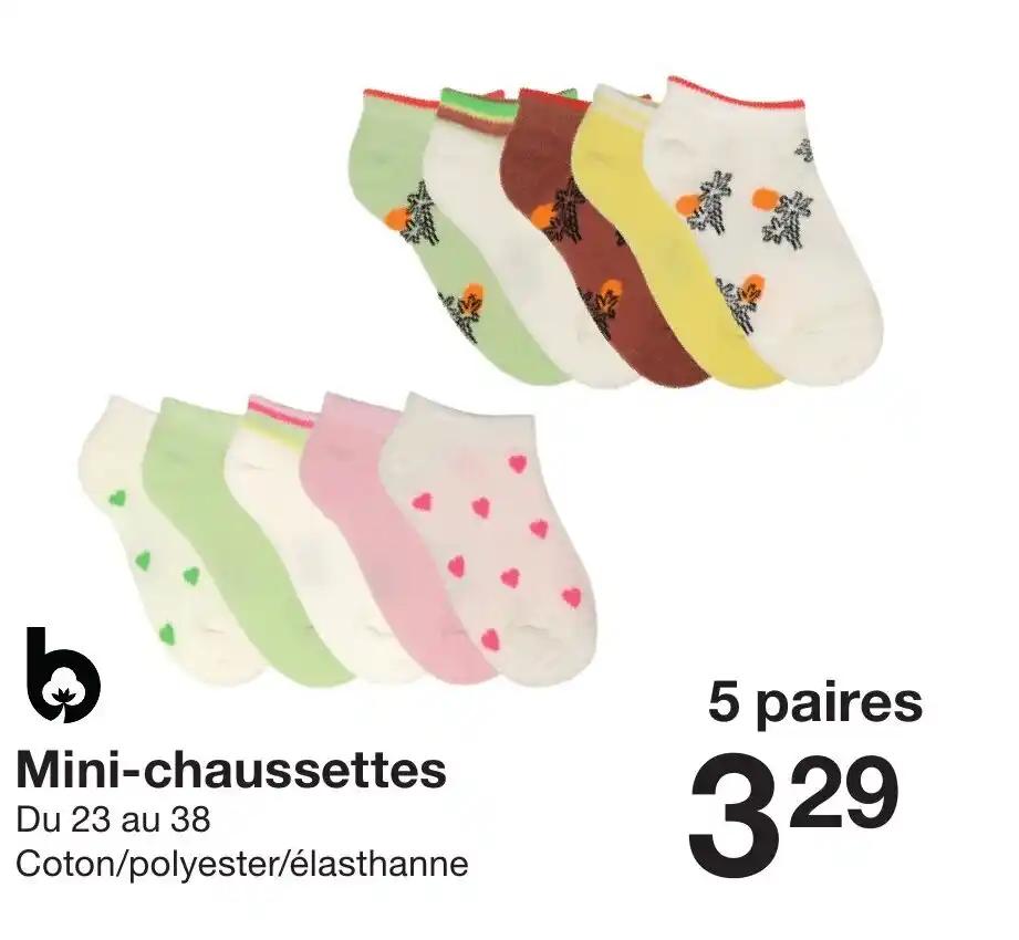 Mini-chaussettes Du 23 au 38 Coton/polyester/élasthanne