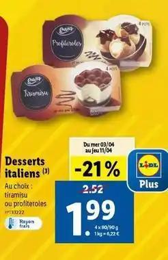 Desserts italiens