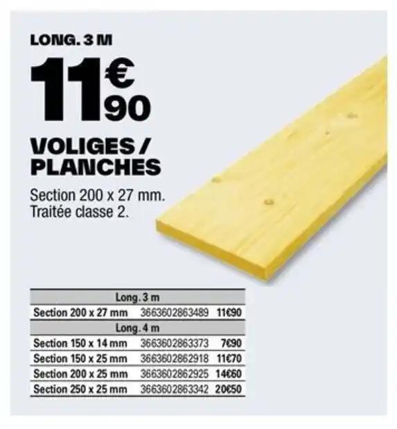 VOLIGES/ PLANCHES