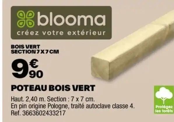 POTEAU BOIS VERT
