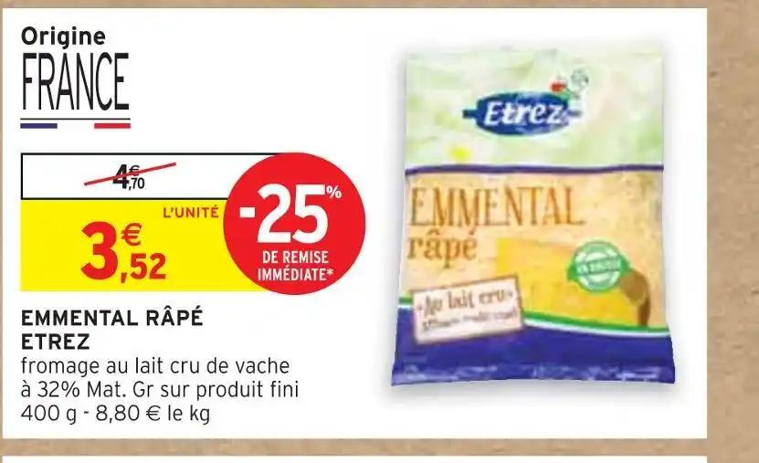 ETREZ EMMENTAL RÂPÉ