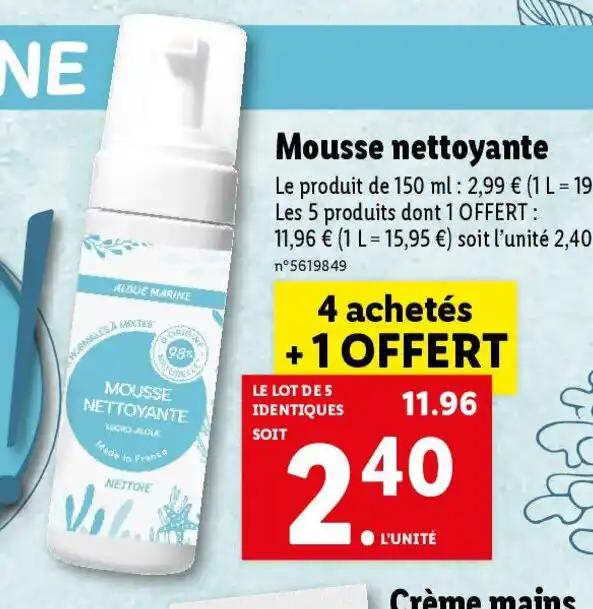 Mousse nettoyante