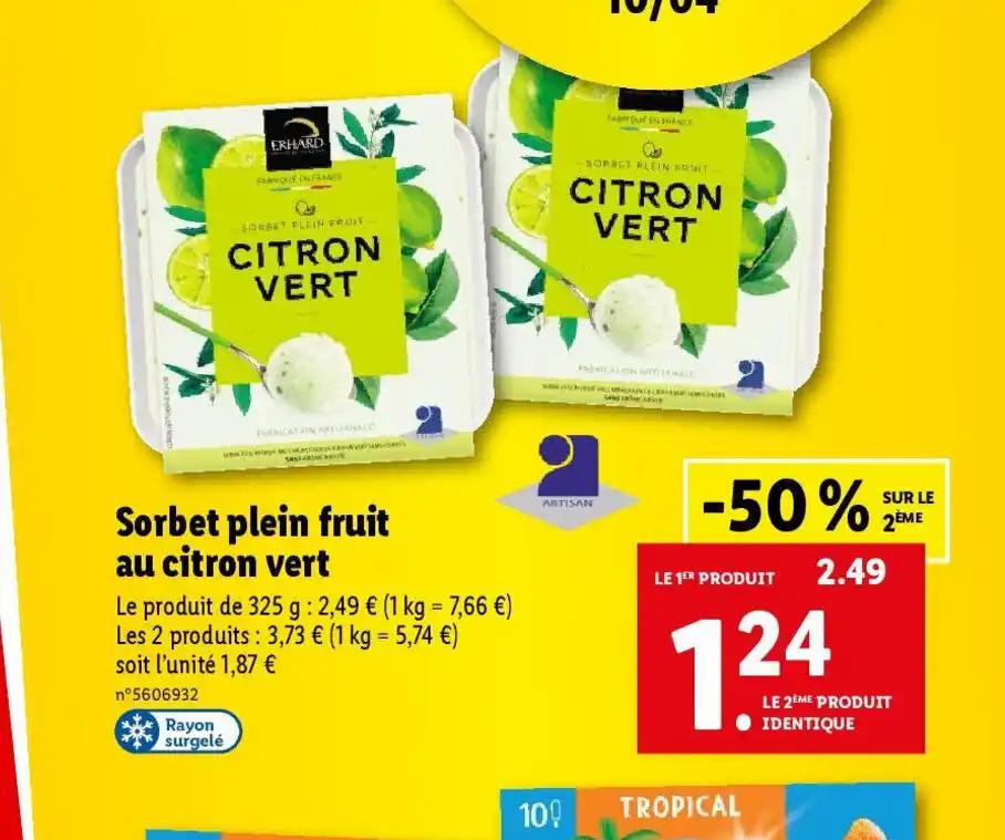 Sorbet plein fruit