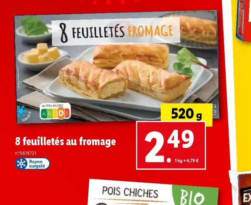 8 feuilletés au fromage