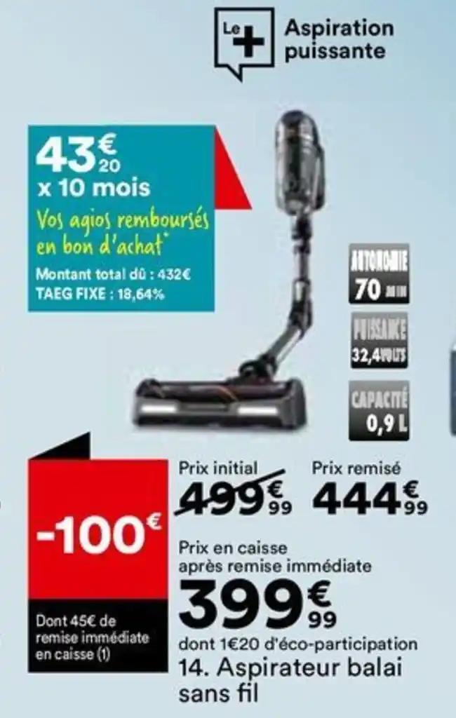 Aspirateur balai sans fil