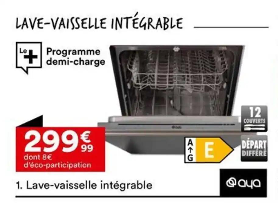 Lave-vaisselle intégrable