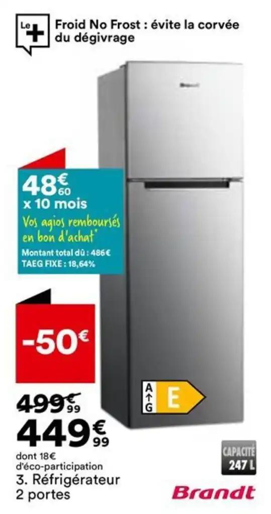Réfrigérateur 2 portes
