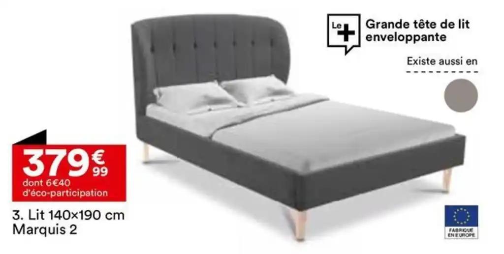 Lit 140x190 cm Marquis 2