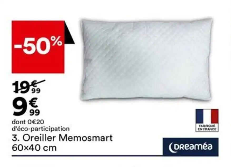 Oreiller Memosmart 60x40 cm