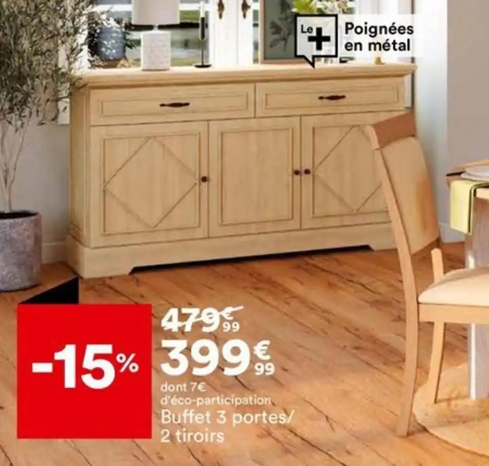 Buffet 3 portes/ 2 tiroirs