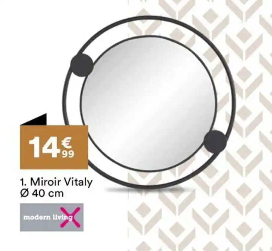 Miroir Vitaly Ø 40 cm