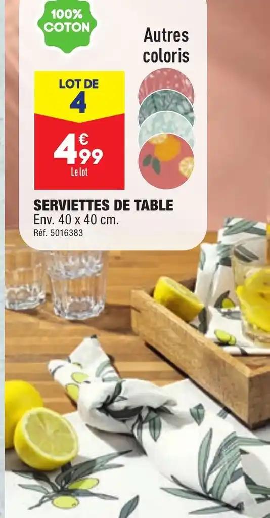 SERVIETTES DE TABLE