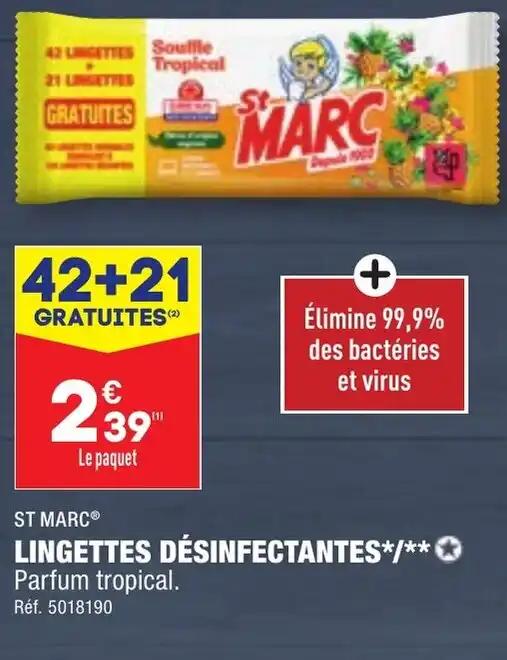 LINGETTES DÉSINFECTANTES*/**✪