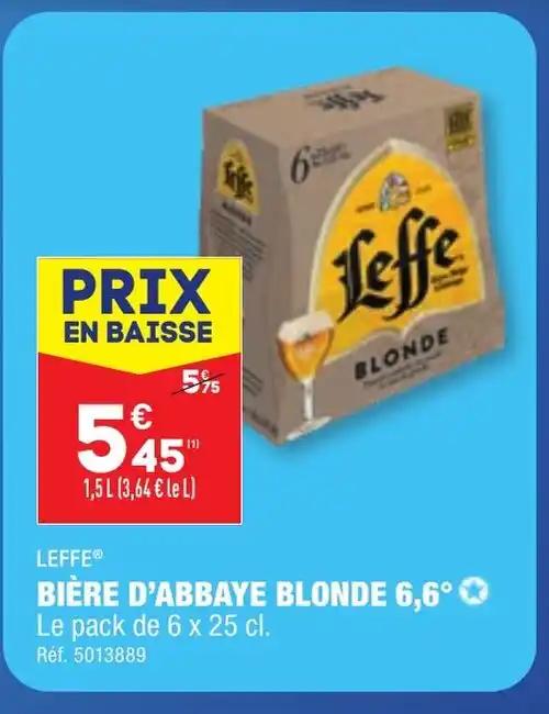BIÈRE D'ABBAYE BLONDE 6,6° ✪
