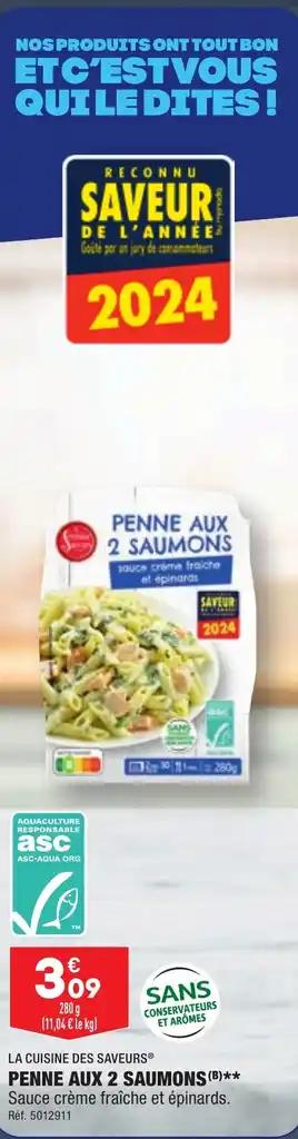 PENNE AUX 2 SAUMONS (B)**