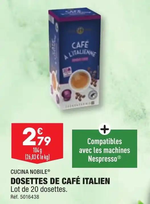 DOSETTES DE CAFÉ ITALIEN