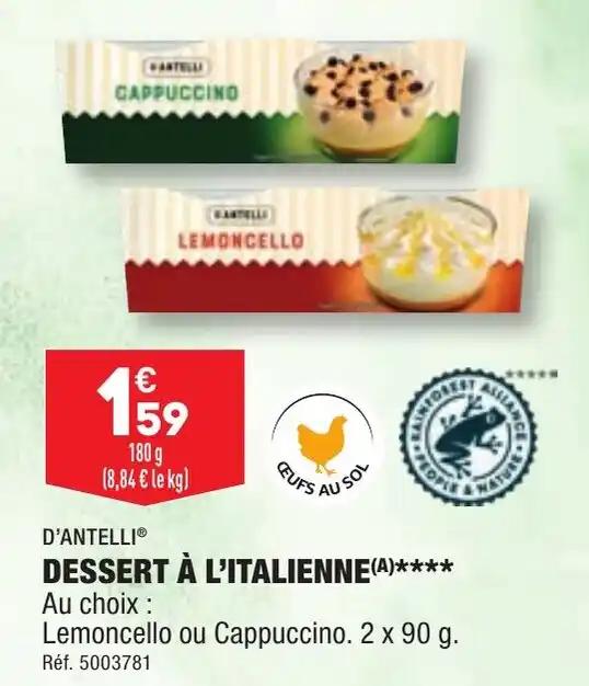 DESSERT À L'ITALIENNE (A)****