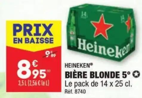 HEINEKEN BIÈRE BLONDE 5° 05