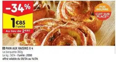 Raisins - pain aux